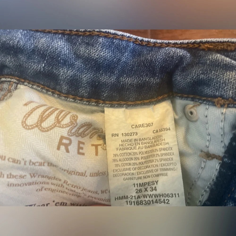 Wrangler Blue Flare Wide Leg Jeans - Picture 2 of 5